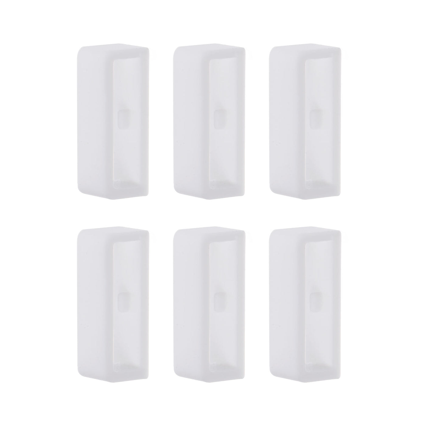 Harfington 6pcs Watch Strap Loop Fastener Rings 20mm Rubber Watch Holder Keeper White