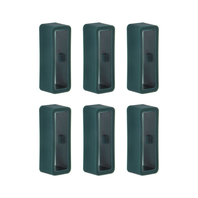 Harfington 6pcs Watch Strap Loop Fastener Rings 20mm Rubber Watch Holder Keeper Dark Green