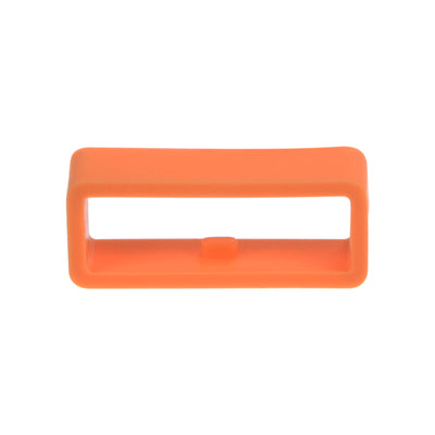 Harfington 6 Stück Uhrenarmbandschlaufe Befestigungsringe 22 mm Gummi Uhrenhalter Keeper Silikon für Uhrenarmband, Orange