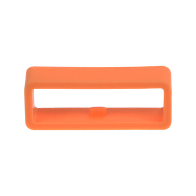 Harfington 6pcs Watch Strap Loop Fastener Rings 24mm Rubber Watch Holder Keeper Orange