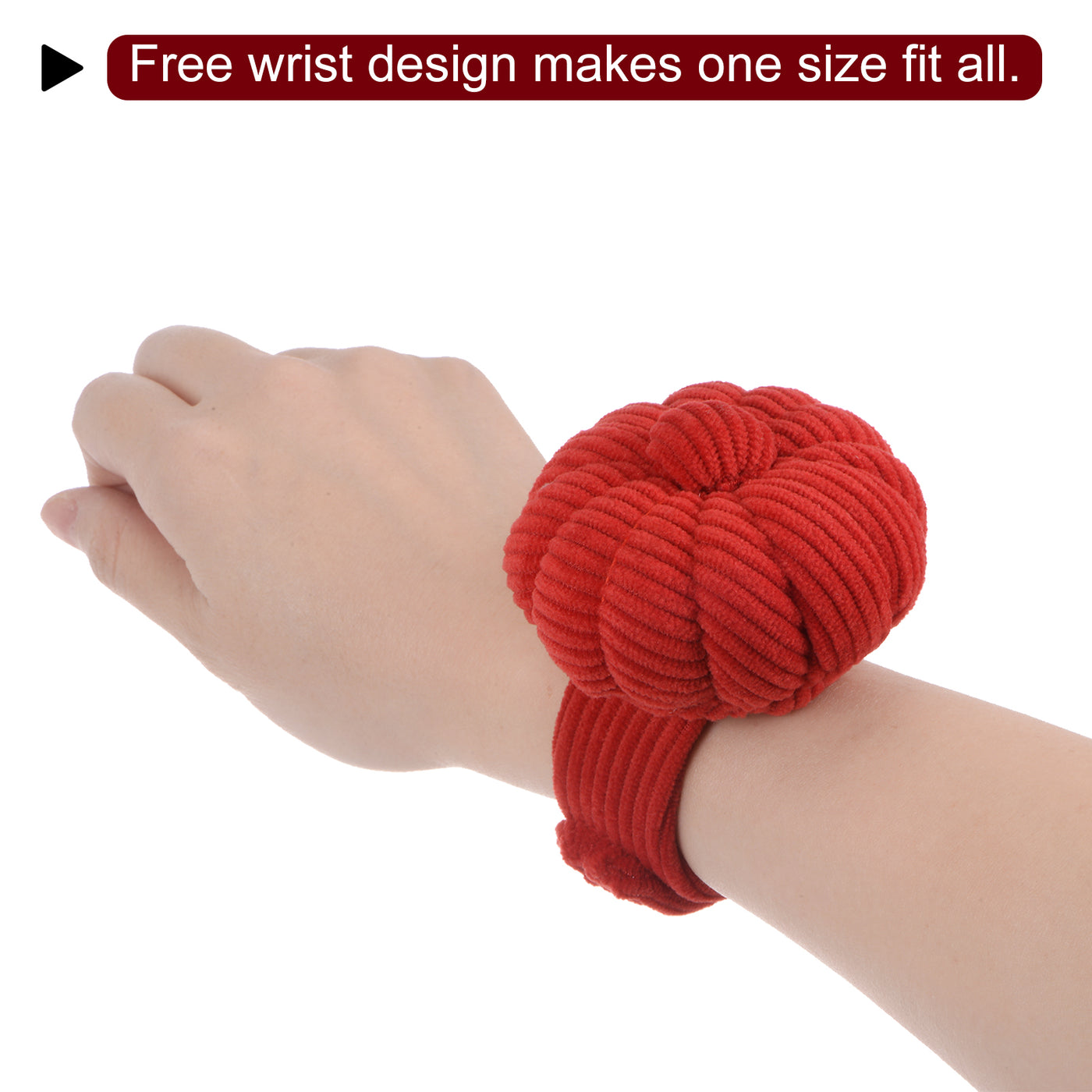 Harfington Wrist Pin Cushions Band Sewing Cushion Needle Holder Pincushion, Red