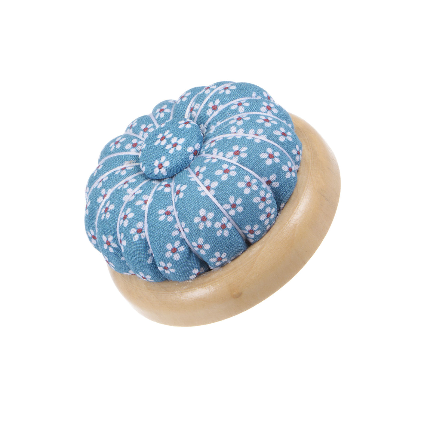 Harfington Magnetic Pin Cushions Wooden Base Sewing Needle Holder, Blue White Red