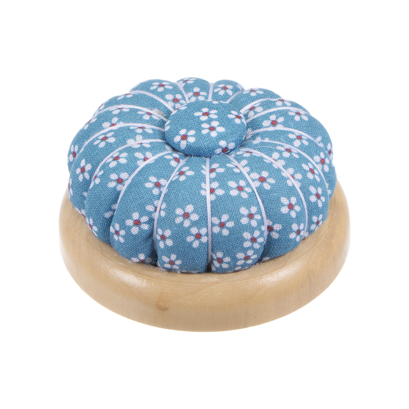 Harfington Magnetic Pin Cushions Wooden Base Sewing Needle Holder, Blue White Red