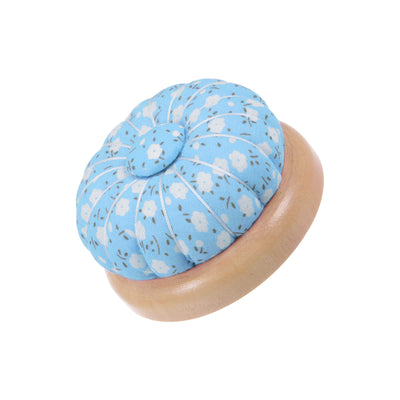 Harfington Magnetic Pin Cushions Wooden Base Sewing Needle Holder, Blue White Green