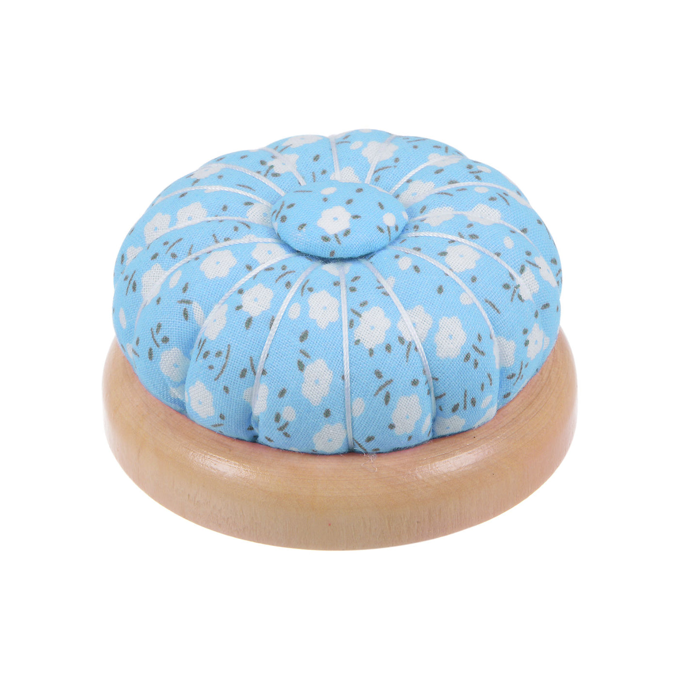 Harfington Magnetic Pin Cushions Wooden Base Sewing Needle Holder, Blue White Green