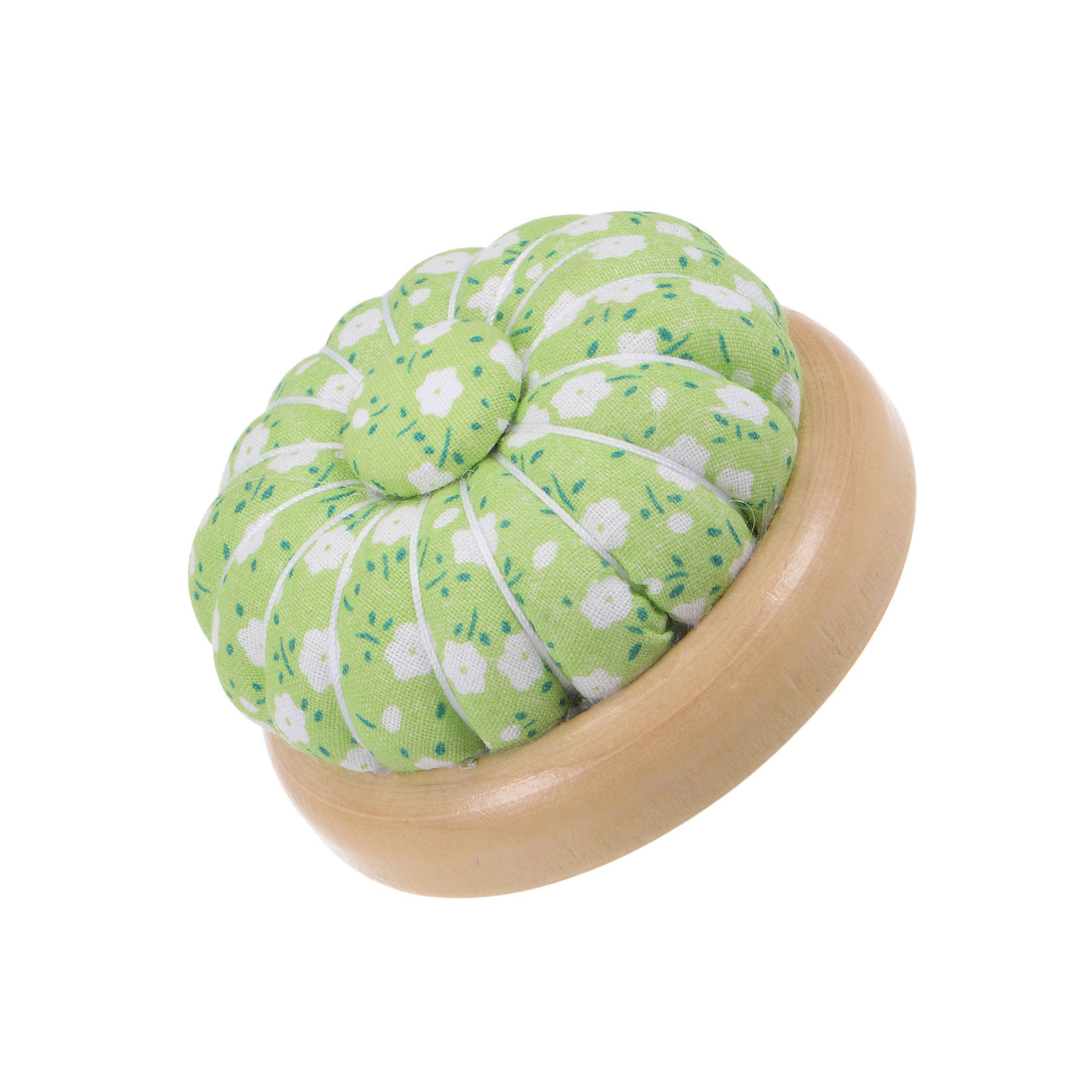 Harfington Magnetic Pin Cushions Wooden Base Sewing Needle Holder, Light Green White