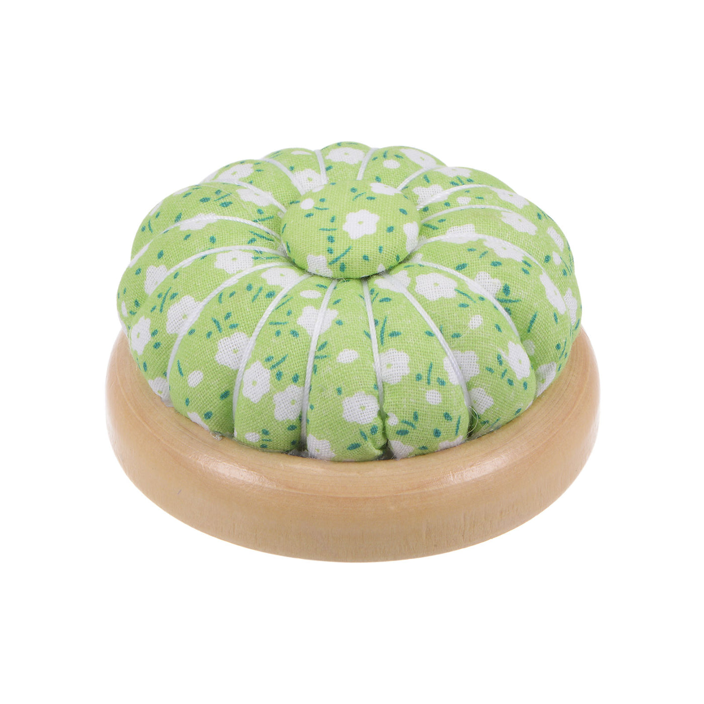 Harfington Magnetic Pin Cushions Wooden Base Sewing Needle Holder, Light Green White