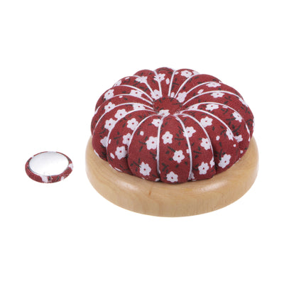 Harfington Magnetic Pin Cushions Wooden Base Sewing Needle Holder, Red White Black