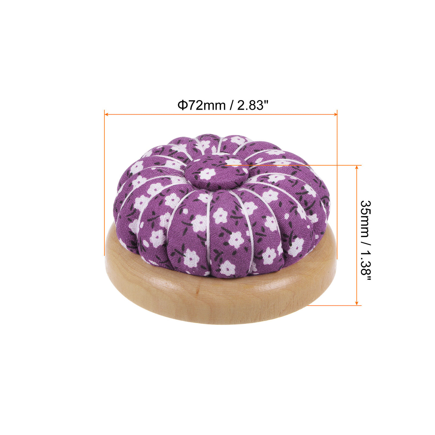 Harfington Magnetic Pin Cushions Wooden Base Sewing Needle Holder, Purple White Black