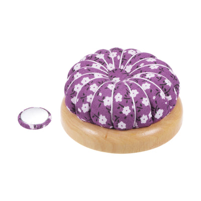 Harfington Magnetic Pin Cushions Wooden Base Sewing Needle Holder, Purple White Black