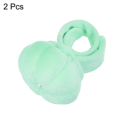 Harfington 2pcs Wrist Pin Cushions Band Sewing Cushion Needle Holder, Light Green