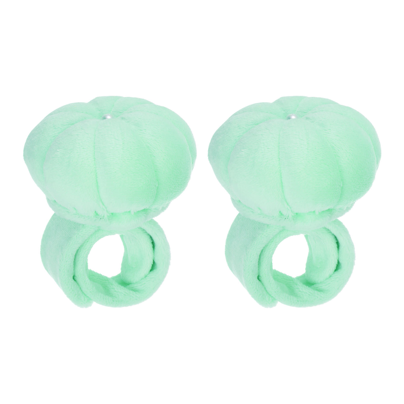 Harfington 2pcs Wrist Pin Cushions Band Sewing Cushion Needle Holder, Light Green