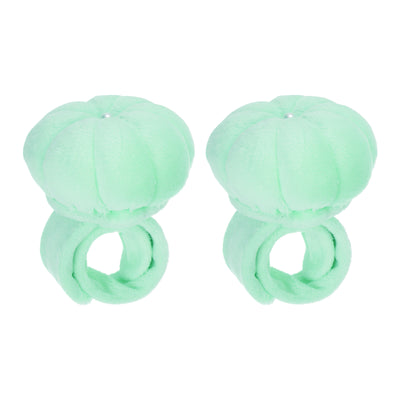 Harfington 2pcs Wrist Pin Cushions Band Sewing Cushion Needle Holder, Light Green