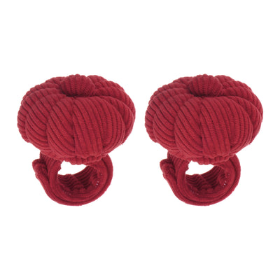 Harfington 2pcs Wrist Pin Cushions Band Sewing Cushion Needle Holder, Dark Red