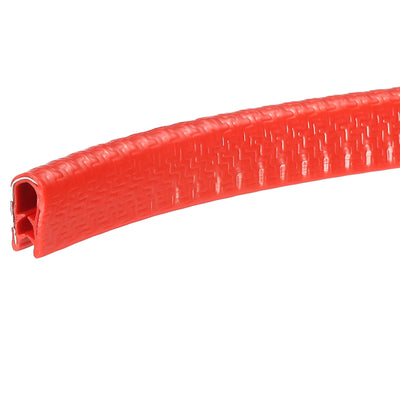 uxcell Uxcell Edge Trim U Shape Rubber Fits 2-3mm Edge 8.2Ft/2.5Meter Edge Guards Red