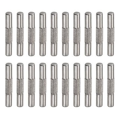 uxcell Uxcell 2x14mm 304 Stainless Steel Dowel Pins, 20Pcs Center Knurled Chamfered End Pin