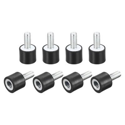 uxcell Uxcell Rubber Mount 12pcs M4 Male/Female Vibration Isolator Shock Absorber D10mmxH8mm