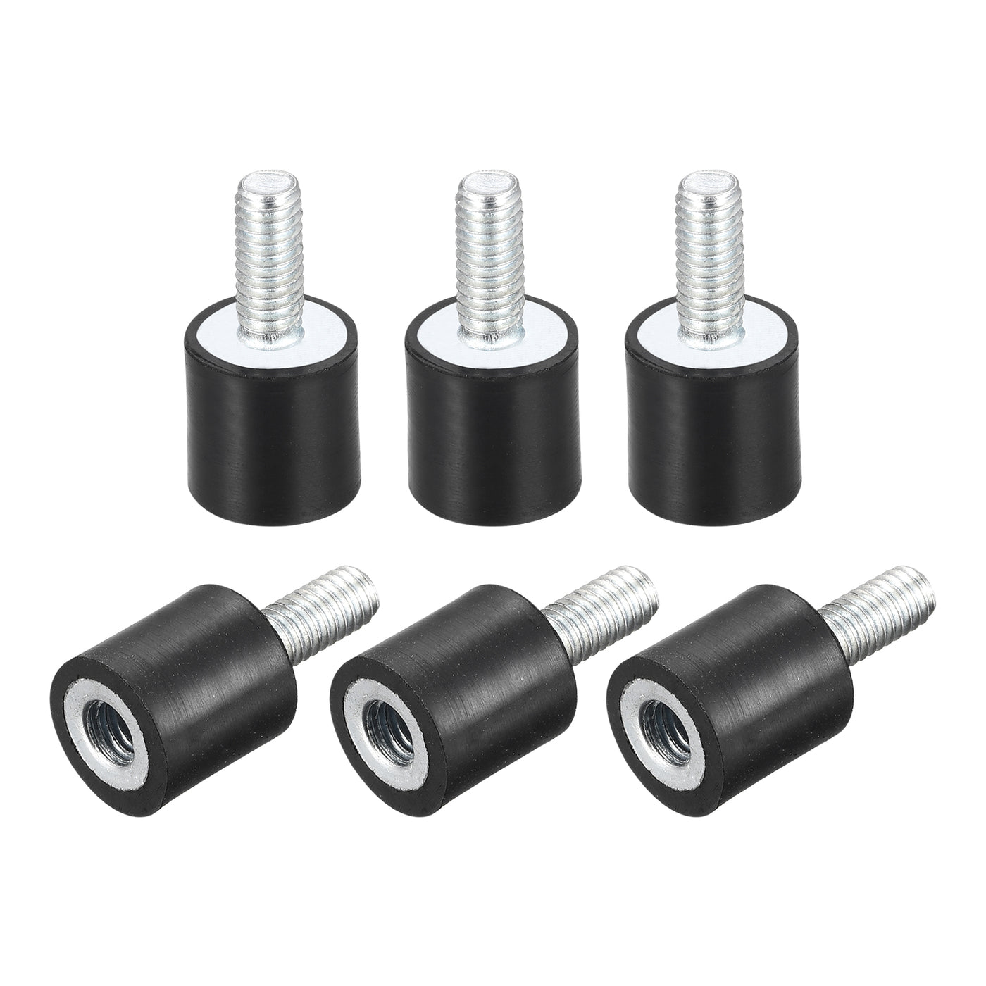 uxcell Uxcell Rubber Mount 6pcs M4 Male/Female Vibration Isolator Shock Absorber D10mmxH10mm