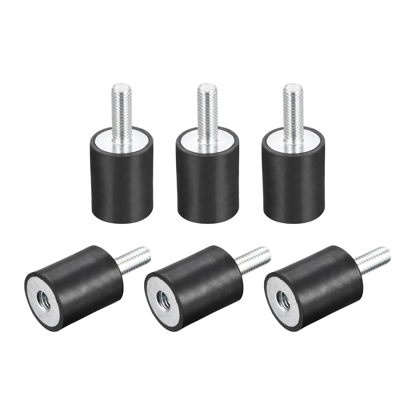 uxcell Uxcell Rubber Mount 6pcs M8 Male/Female Vibration Isolator Shock Absorber D25mmxH30mm