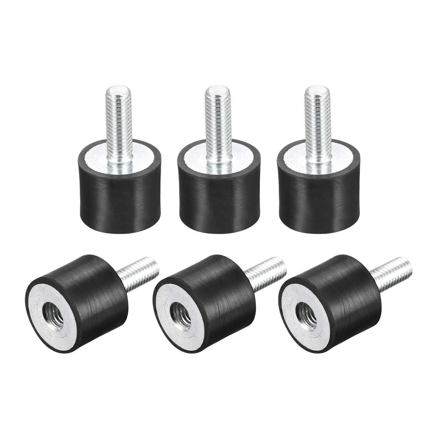 uxcell Uxcell Rubber Mount 6pcs M8 Male/Female Vibration Isolator Shock Absorber D25mmxH20mm