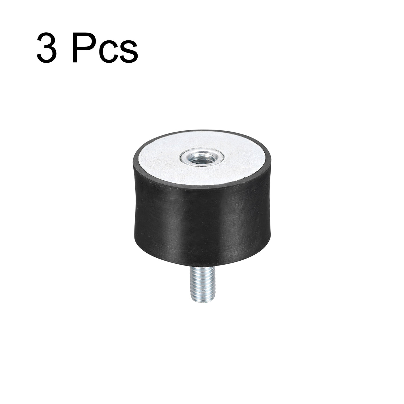 uxcell Uxcell Rubber Mount 3pcs M10 Male/Female Vibration Isolator Shock Absorber D50mmxH30mm