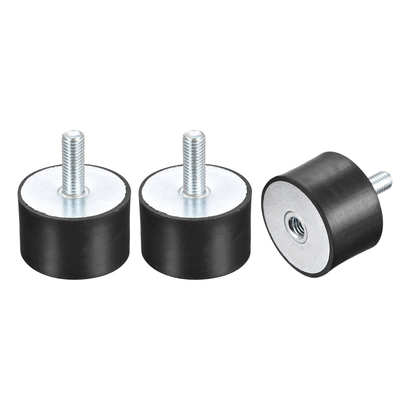 uxcell Uxcell Rubber Mount 3pcs M10 Male/Female Vibration Isolator Shock Absorber D50mmxH30mm