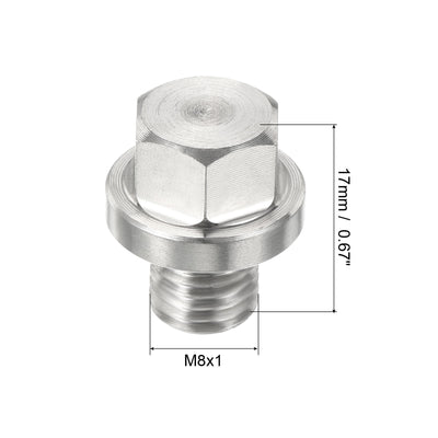 Harfington Male Plug, Waterproof Dustproof Stainless Steel Thread Hex Head Socket Solid Pipe Fitting