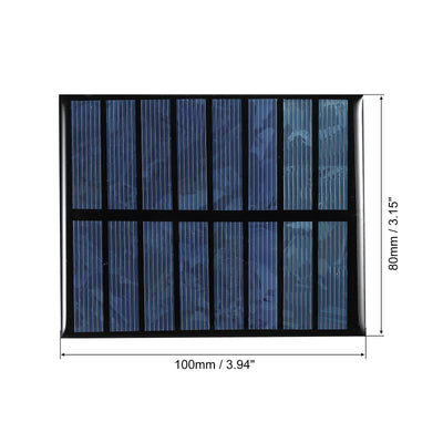 Harfington Mini Solar Panel Cell 4V 200mA 0.8W 100mm x 80mm for DIY Electric Pack of 2