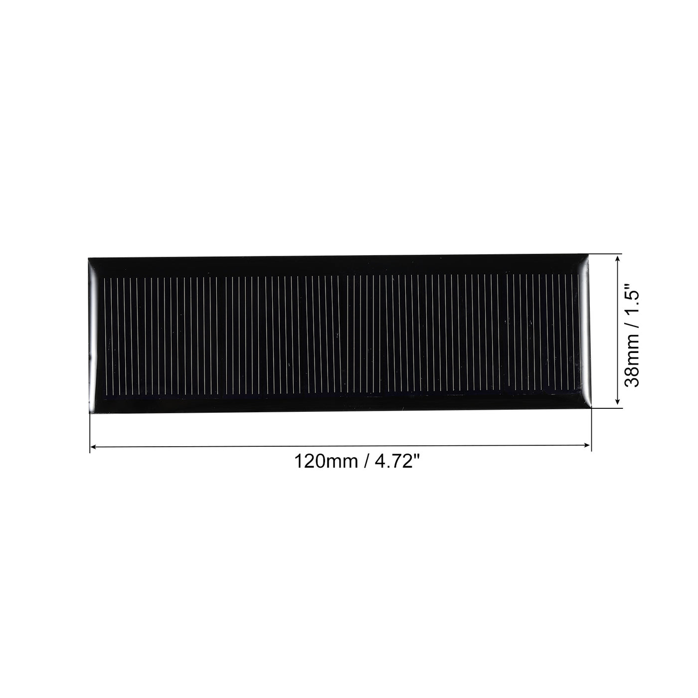 Harfington Mini Solar Panel Cell 6V 105mA 0.5775W 120mm x 38mm for DIY Project Pack of 5