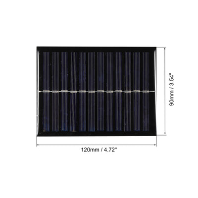 Harfington Mini Solar Panel Cell 6V 220mA 1.32W 120mm x 90mm for DIY Project Pack of 2