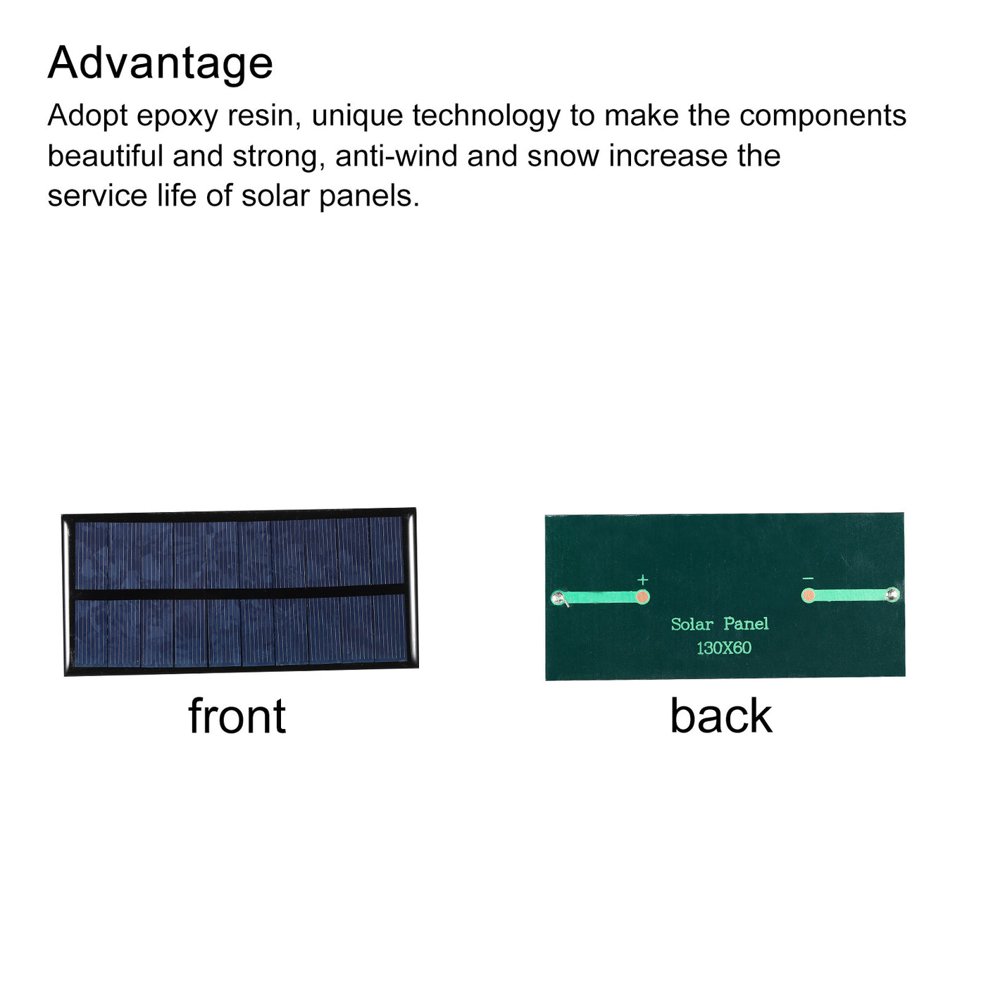 Harfington Mini Solar Panel Cell 5V 200mA 1W 130mm x 60mm for DIY Project Pack of 1