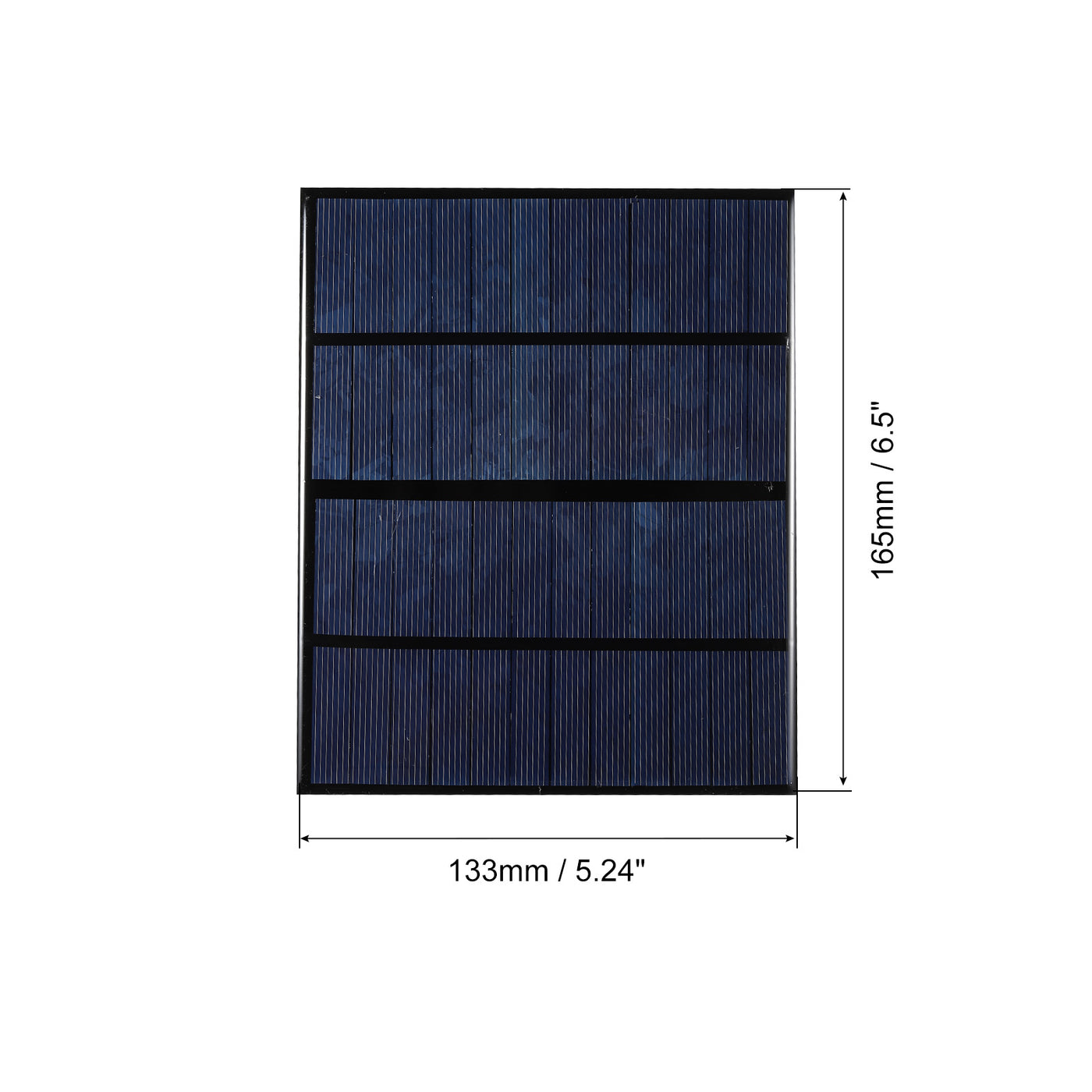 Harfington Mini Solar Panel Cell 6V 550mA 3.3W 165mm x 133mm for DIY Project Pack of 1