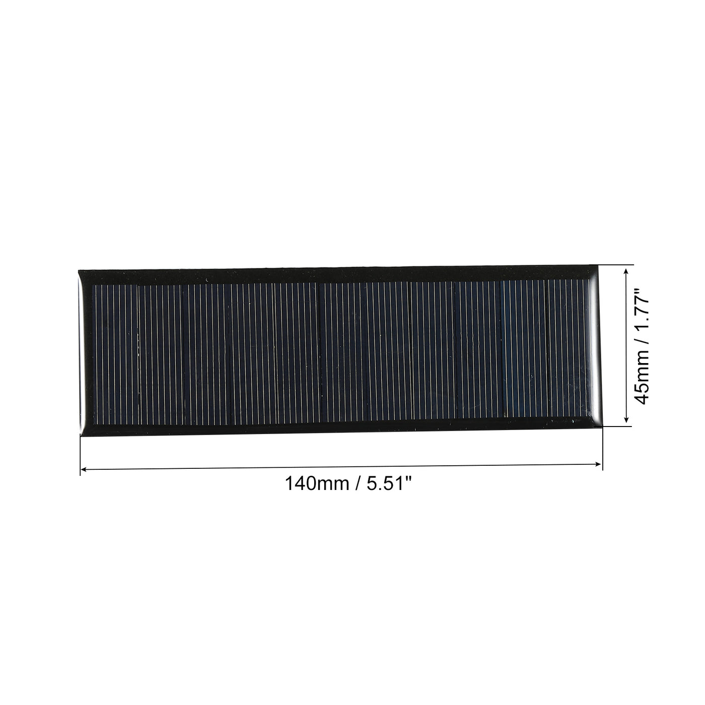 Harfington Mini Solar Panel Cell 5.5V 150mA 0.825W 140mm x 45mm for DIY Project Pack of 5