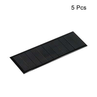 Harfington Mini Solar Panel Cell 5.5V 150mA 0.825W 140mm x 45mm for DIY Project Pack of 5