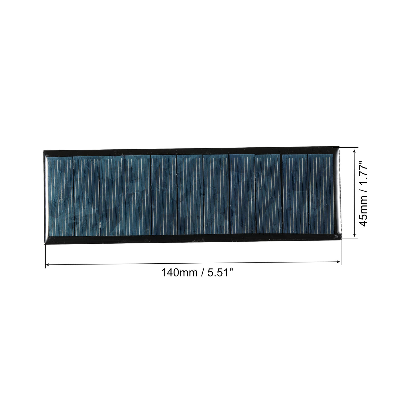 Harfington Mini Solar Panel Cell 5.5V 160mA 0.88W 140mm x 45mm for DIY Project Pack of 5