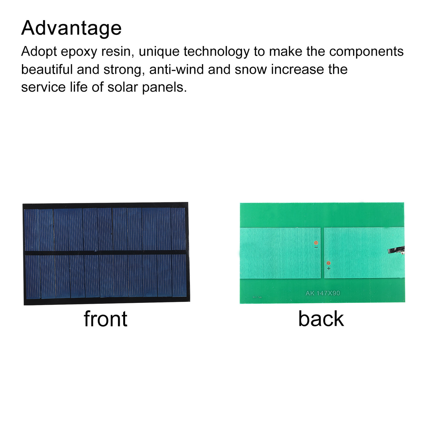 Harfington Mini Solar Panel Cell 5.5V 240mA 1.32W 147mm x 90mm for DIY Project Pack of 1