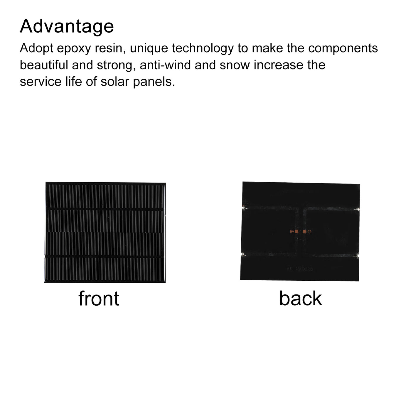 Harfington Mini Solar Panel Cell 10V 300mA 3W 150mm x 125mm for DIY Project Pack of 1