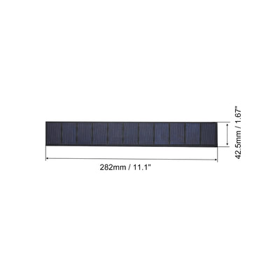 Harfington Mini Solar Panel Cell 5.5V 300mA 1.65W 282mm x 42.5mm for DIY Project Pack of 1