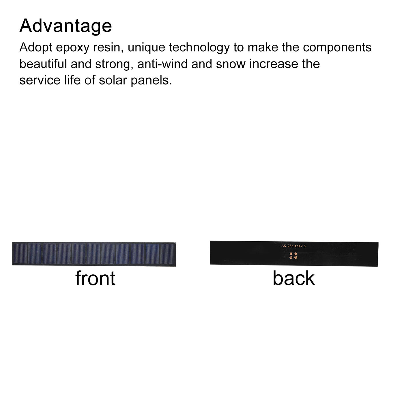 Harfington Mini Solar Panel Cell 5.5V 300mA 1.65W 282mm x 42.5mm for DIY Project Pack of 1