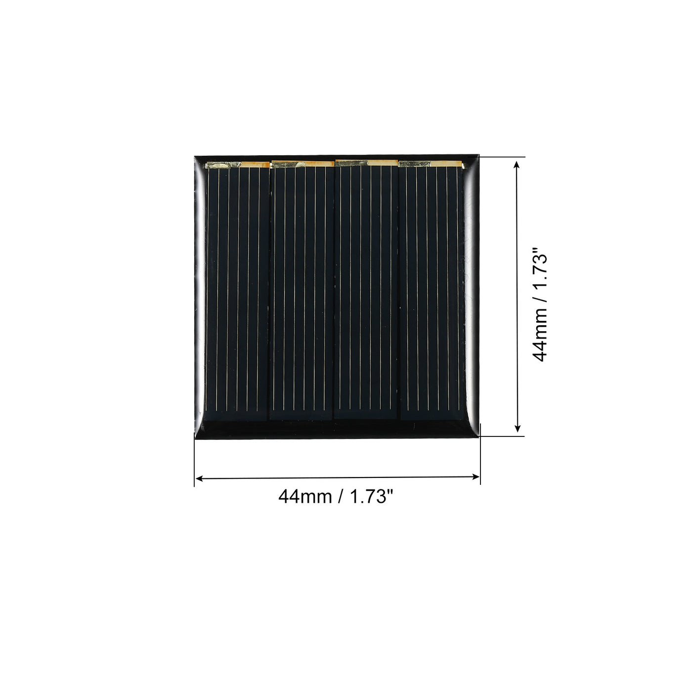 Harfington Mini Solar Panel Cell 2V 110mA 0.22W 44mm x 44mm for DIY Project Pack of 5