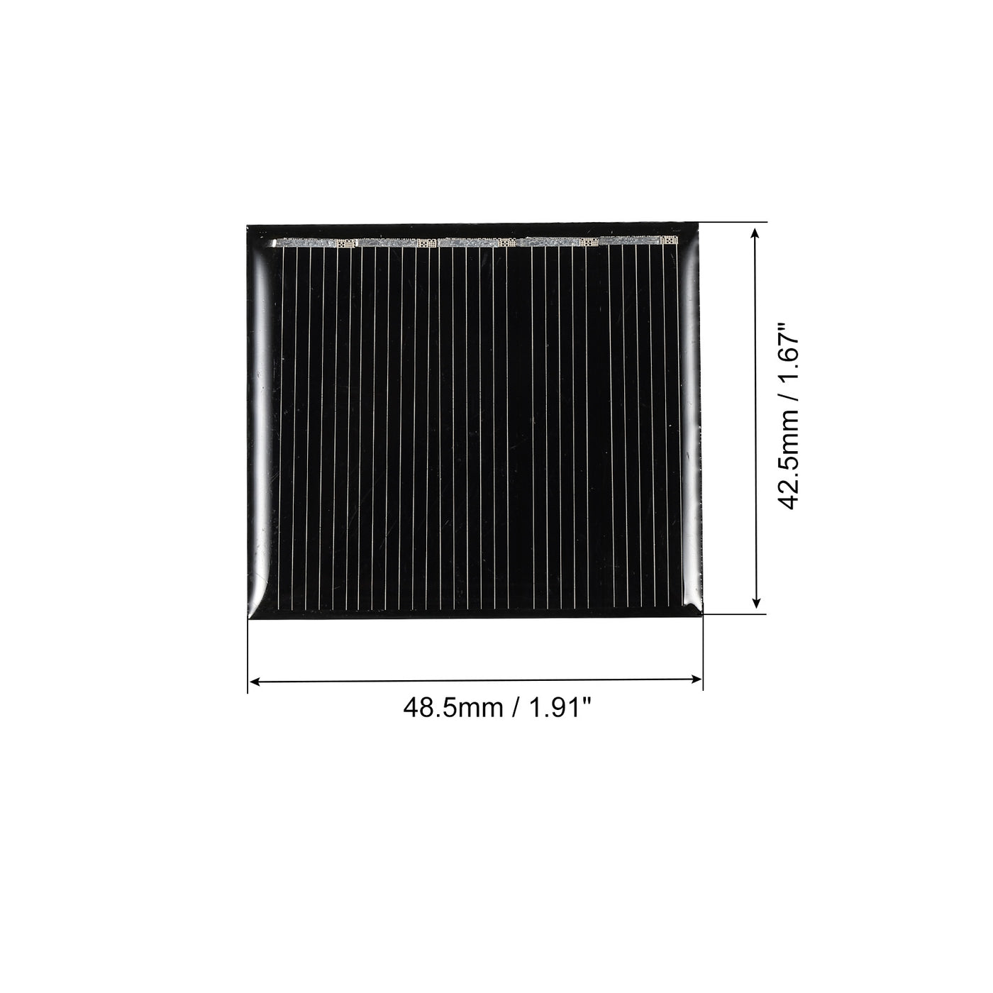 Harfington Mini Solar Panel Cell 2.5V 80mA 0.2W 48.5mm x 42.5mm for DIY Project Pack of 10