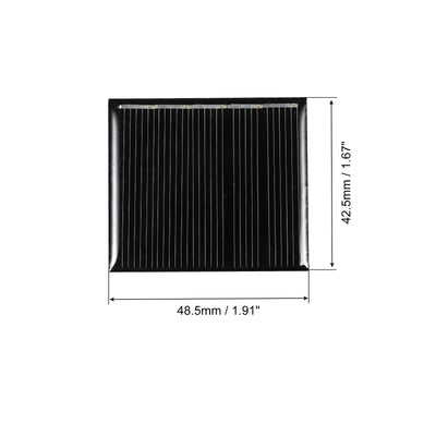 Harfington Mini Solar Panel Cell 2.5V 80mA 0.2W 48.5mm x 42.5mm for DIY Project Pack of 10