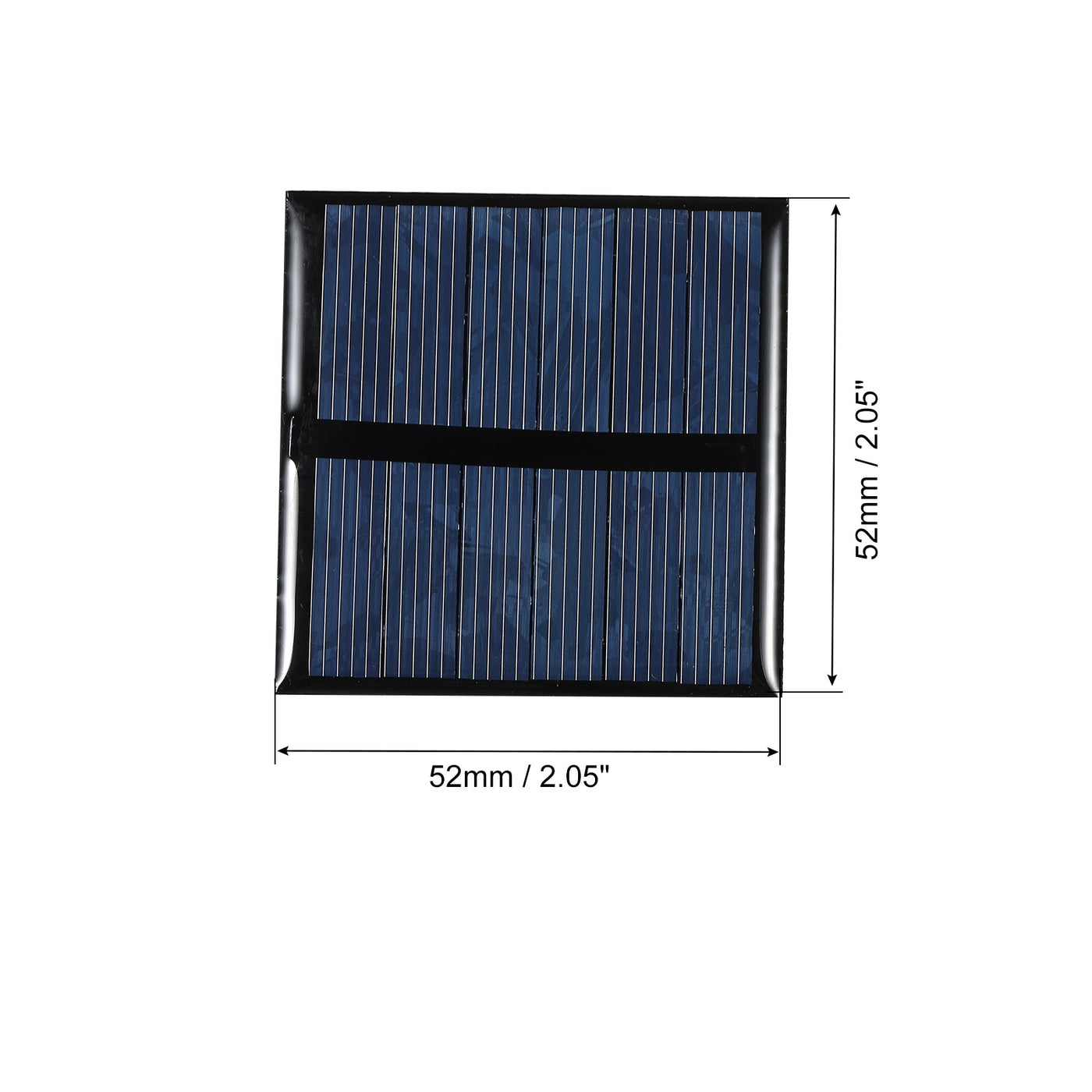 Harfington Mini Solar Panel Cell 3V 125mA 0.375W 52mm x 52mm for DIY Project Pack of 10