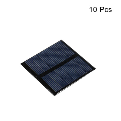 Harfington Mini Solar Panel Cell 3V 125mA 0.375W 52mm x 52mm for DIY Project Pack of 10