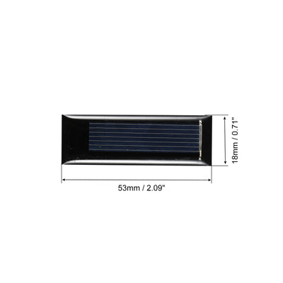 Harfington Mini Solar Panel Cell 0.5V 160mA 0.08W 53mm x 18mm for DIY Project Pack of 10