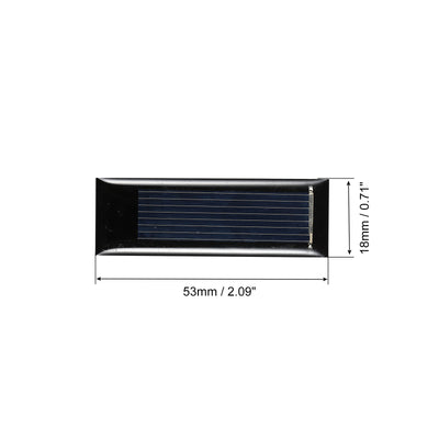 Harfington Mini Solar Panel Cell 0.5V 160mA 0.08W 53mm x 18mm for DIY Project Pack of 5