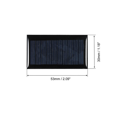 Harfington Mini Solar Panel Cell 5V 45mA 0.225W 53mm x 30mm for DIY Project Pack of 5