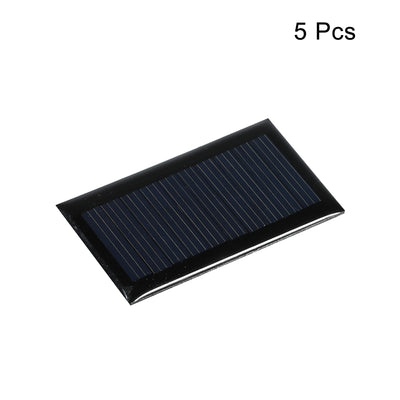 Harfington Mini Solar Panel Cell 5V 45mA 0.225W 53mm x 30mm for DIY Project Pack of 5