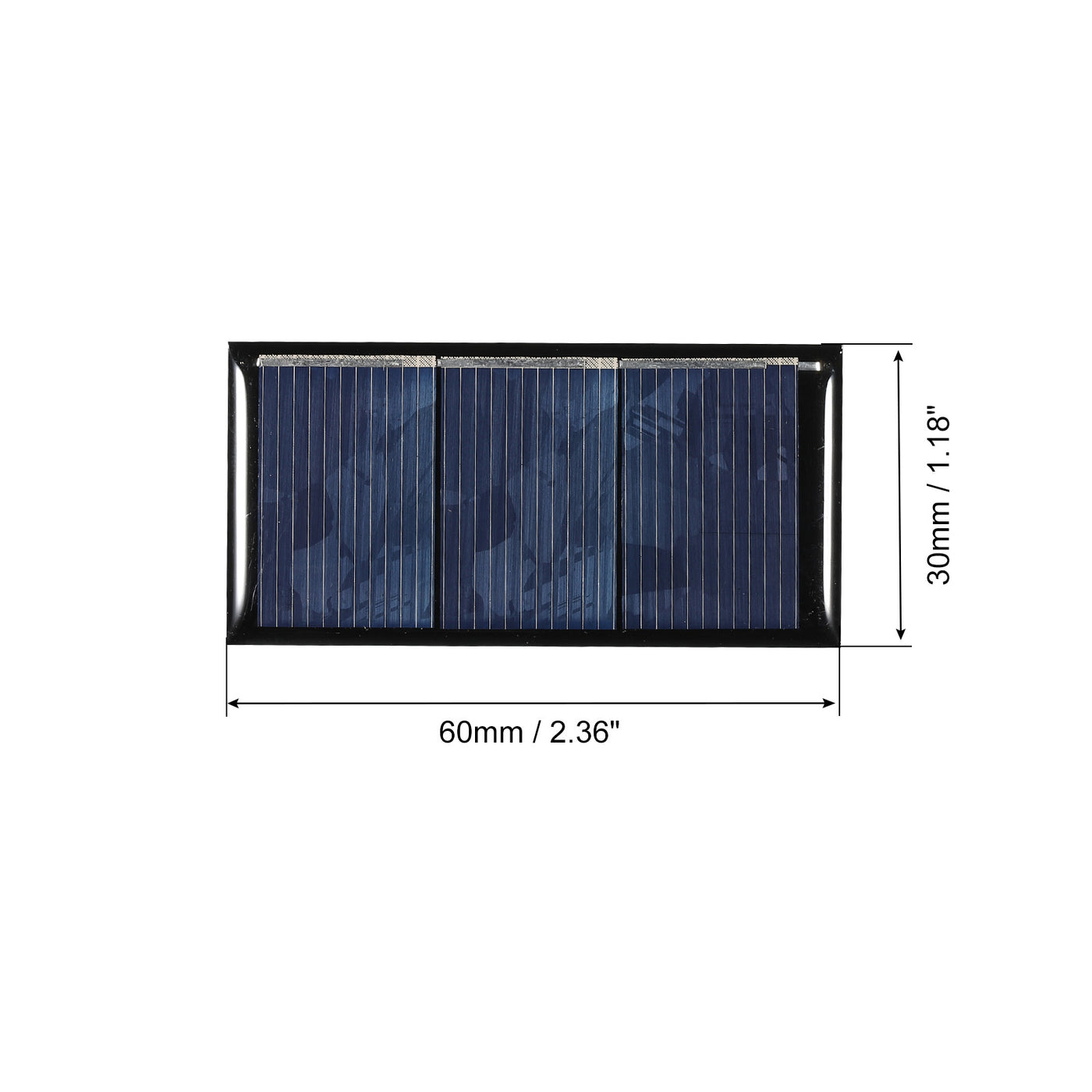 Harfington Mini Solar Panel Cell 1.5V 160mA 0.24W 60mm x 30mm for DIY Project Pack of 5