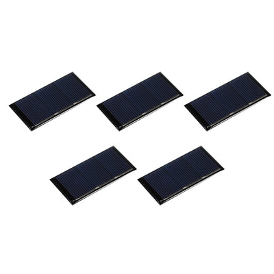 Harfington Mini Solar Panel Cell 1.5V 160mA 0.24W 60mm x 30mm for DIY Project Pack of 5